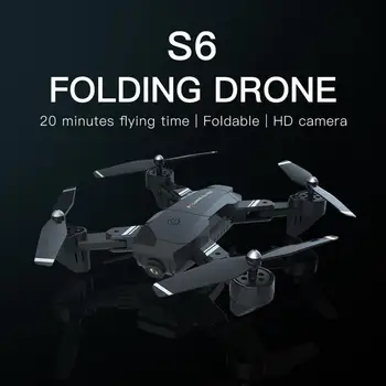 S6 Drone 4K HD Dual Camera, Sulankstomas Aukštis Išlaikyti Drone WiFi FPV 1080p Realaus laiko Dėžė RC Quadcopter
