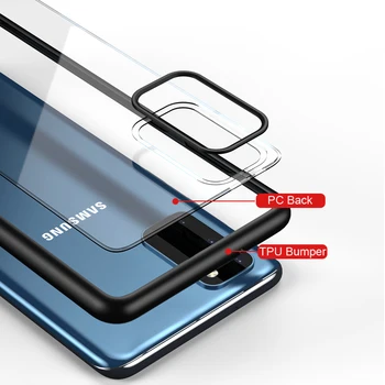 Samsung Galaxy S20 Atveju S20 Plius Padengti Vpower Ultra Plonas skaidraus Plastiko+Silikono Hibridas HD Telefoną Atvejais 