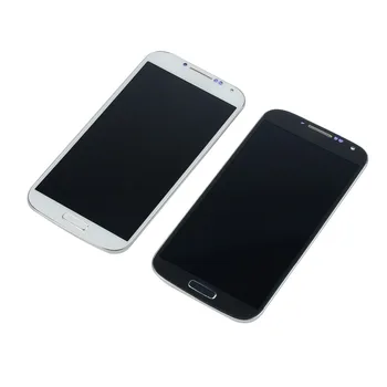 Samsung Galaxy S4 I9500 I337 i9505 LCD Ekranas Touch Screen+Korpuso Viduryje Rėmo Dangtis+Baterijos Dangtelį+Fotoaparato Objektyvo Dangtelis