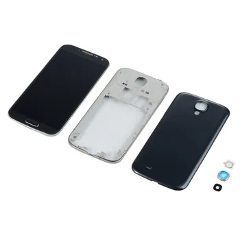 Samsung Galaxy S4 I9500 I337 i9505 LCD Ekranas Touch Screen+Korpuso Viduryje Rėmo Dangtis+Baterijos Dangtelį+Fotoaparato Objektyvo Dangtelis
