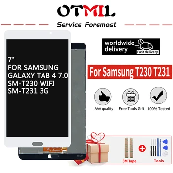 SAMSUNG Galaxy T230 T231 LCD Jutiklinio Ekrano Rėmelis skaitmeninis keitiklis, Skirtas Samsung Galaxy Tab 4 7.0 SM-T230 SM-T231 Planšetinio kompiuterio Ekrane