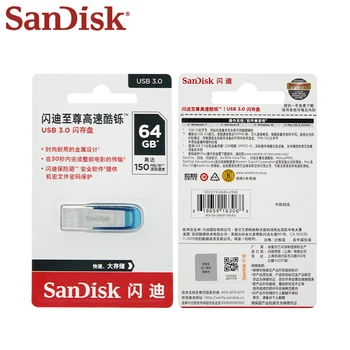 SANDISK ULTRA NUOJAUTA, USB 3.0 FLASH DRIVE, 128GB 64GB pendrive 16GB 32GB Micro usb Atmintinė pen drive usb stick tablet PC