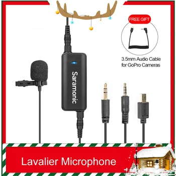 Saramonic LavMic 2 Kanalų Garso Maišytuvas su Lavalier Microphone Rinkinys, skirtas 