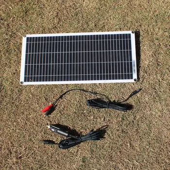 Saulės skydelis 10w 18v generatoriaus Galia Įkroviklis, saulės skydelis, komplektai, lauko su baterija klipai Karavanas Valtis