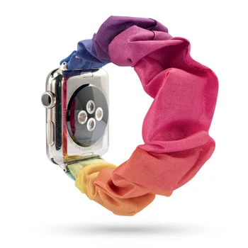 Scrunchie diržu, apple watch band 44 mm 40mm 42mm 38mm moterų watchband iwatch apyrankė 