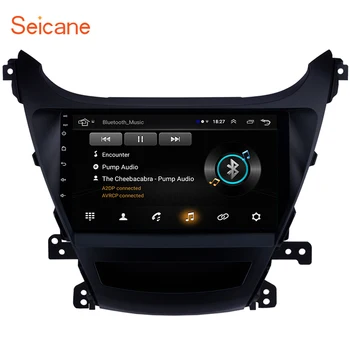 Seicane 9 colių-2016 m. Hyundai Elantra Auto GPS Navigacija, Bluetooth, Touch screen Automobilis Stereo-TV Imtuvas, Atsarginę kamerą PSSS