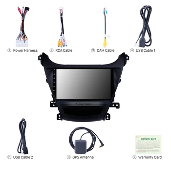 Seicane 9 colių-2016 m. Hyundai Elantra Auto GPS Navigacija, Bluetooth, Touch screen Automobilis Stereo-TV Imtuvas, Atsarginę kamerą PSSS