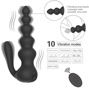 Sekso žaisliukai Vyrams Išangę Prostatos Massager Nuotolinio Valdymo 10 Greičio Vibratorius Analplug Gėjų Sujetadores Para Mujeres analinis žaislai