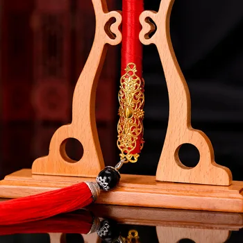 Senovinių kinų Vestuvių Dekoratyvinis Gerbėjai nuotaka Aukso Raudona Bridesmaid, Rankinės vertus, ventiliatorius Dragon 