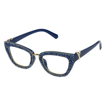 Senovinių moterų, cat eye akiniai prabangių dizainerio mados žvyro kalnų krištolas Mergina akinių rėmeliai feminino oculos Optiniai stiklai