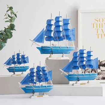 Senovinių Namų Dekoro Burlaivis Figūrėlės Mediterrean Stiliaus Kaustytomis Geležies Laivas 