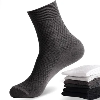 Size36-50 Verslo vyrų kojinės iš bambuko pluošto, Medvilnės kojinių, Tinka pavasario, vasaros ir rudens modeliai Stiprus elastingumą Jaunimo kojinių