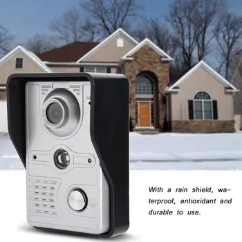 Skaitmeninis LCD 7 Colių Spalvotas Vaizdo Kamera, Durų Žiedas Domofonas Vandeniui Durų Bell Home Security Vaizdo Doorbell Rinkiniai Rinkinį