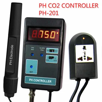 Skaitmeninis LCD Ekranas PH CO2 Valdytojas Metrų Akvariumo Žuvų Bakas 0.00~14.00 PH Diapazonas + Perėjo Lizdas 110V / 220V