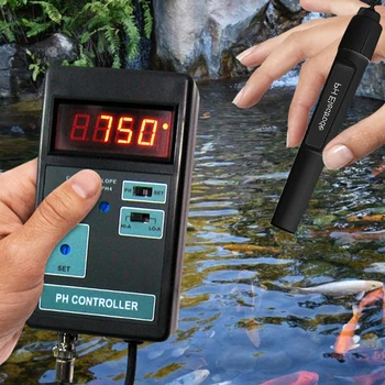 Skaitmeninis LCD Ekranas PH CO2 Valdytojas Metrų Akvariumo Žuvų Bakas 0.00~14.00 PH Diapazonas + Perėjo Lizdas 110V / 220V
