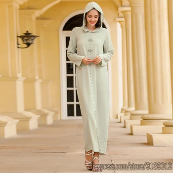Skraiste Djellaba Femme Vestidos Eid Dubajus Kaftan Abaja Turkija Hijab Caftan Musulmonų Suknelė Islamas Drabužių Abayas Moterų Suknelės