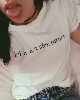 Skuggnas lol ur ne Alex Turner Minkštas Tumblr marškinėliai Baltos arba Juodos spalvos trumpomis Rankovėmis Tumblr Mados marškinėliai Aukštos kokybės Atsitiktinis Viršūnės