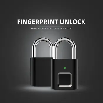 Smart Biometrinių Thumbprint Durų Spynos Įkrovimo Durų Užraktas, pirštų Atspaudų Smart Spynos, USB Keyless Greitai Atrakinti Dropshipping