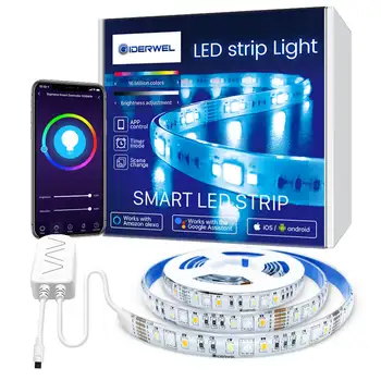 Smart RGBCCT LED Šviesos Juostelės Wifi Valdytojas 2m 12V Lanksti Juosta Rinkinys Balso Kontrolės RF Remoteworks su Alexa, Google 
