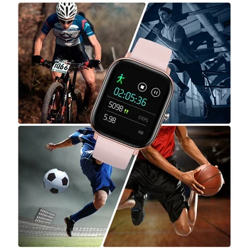 Smart Watch Naujų 2020 m. Visiškai Touch Fitness Tracker Kraujo Spaudimas Smartband Nešiojami Prietaisai GTS Multi-language IP67 atsparus Vandeniui