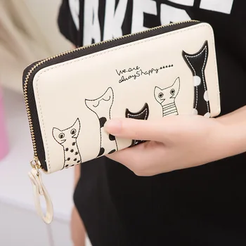 SMILEY SAULĖS big cat monetos rankinėje moteris cute girls cartoon piniginės kawaii pinigų maišas, ponios monetos rankinėje turėtojas monetų piniginė 2018