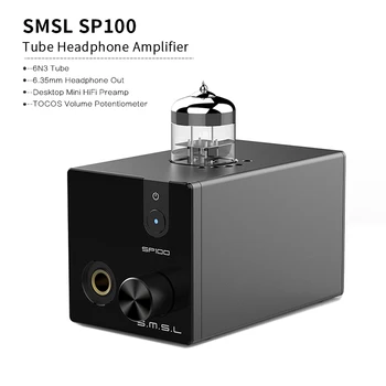 SMSL SP100 Vamzdis Ausinių Stiprintuvo 6N3 Vamzdis Galingas Hi-End Stereo Amp HiFi Garso Išvesties garsumo valdymas