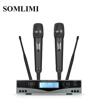 SOM SKM9100 Etapo Rezultatus Namų KTV Aukštos Kokybės Profesionalių UHF Dual Bevielio Mikrofono Sistema Dinaminis tarpmiestinių