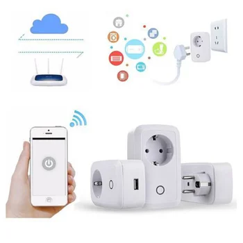 Sonoff S20 didysis išpardavimas WiFi Smart Lizdas ES Wireless Plug Smart Home Jungiklis, kištukiniai Lizdai Dirbti su Alexa, Google 