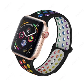 Sporto Diržu, Apple watch band 44mm/40mm iWatch juosta 42mm/38mm Silikono watchband apyrankė 