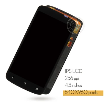 Srjtek 4.3 colių HTC One S Z520E LCD Touch skaitmeninis keitiklis Jutiklis Stiklo komplektuojami Su Rėmo HTC Z520E Ekranas