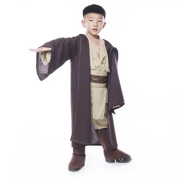 Star Cosplay Wa Jedi Kariai, Pilnas Komplektas Cosplay Kostiumų Obi Wan Kenobi Kostiumas Tunika Vaikams Kids Naujas