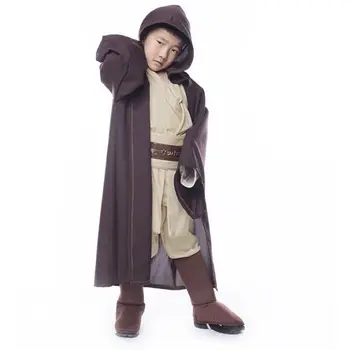 Star Cosplay Wa Jedi Kariai, Pilnas Komplektas Cosplay Kostiumų Obi Wan Kenobi Kostiumas Tunika Vaikams Kids Naujas