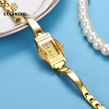 STARKING Karšto Pardavimo Moterų Kvarco Žiūrėti Visą Plieno Diamond Laikrodis Mados Ponios Prabangūs Aukso kalnų krištolas Laikrodžiai Klockor