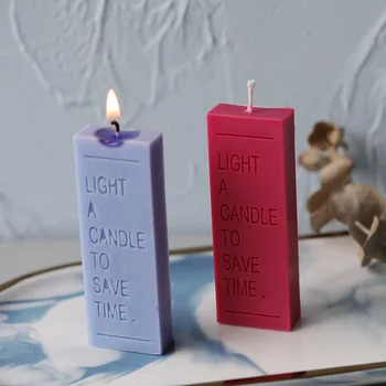 Stačiakampis laišką žvakė pelėsių INS populiarus stilius paprastas kietas spalvų stiliaus aromatizuoti žvakės pelėsių