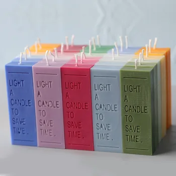 Stačiakampis laišką žvakė pelėsių INS populiarus stilius paprastas kietas spalvų stiliaus aromatizuoti žvakės pelėsių