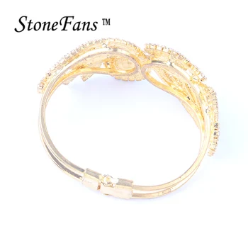 StoneFans Nerūdijančio Plieno Crystal Bangle Apyrankės Moterims Didmeninė Bridemaid Dovana Kalnų Krištolas Turas Bangles Vario Papuošalai