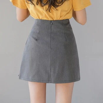 Streetwear studentų klostuotas mini sijonas vasaros nereguliarus moteris trumpais sijonais twist aukšta juosmens linija, ritininės kratinys moteriški sijonai