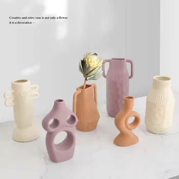 Strongwell Sausų Gėlių Vaza Keramika Gėlių Kompozicijų Namų Puošybai Ornamentu Kūrybos Vazos Buto Įranga Ir Apdaila Artware