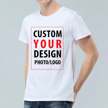 Sukurk Savo Užsakymą T-shirt !00% Medvilnės, Baltos Spalvos Vyrų, Moterų Topai Tees Pridėti Spausdinti Asmeninį Foto Logotipas Šeimos Kvėpuojantis Marškinėlius