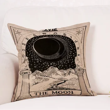 Sun Moon Star Pagalvėlė Padengti Hipių Dekoratyvinis Linas, Pagalvėlė Padengti Sofa Mesti Pagalvę Automobilio Kėdutė Namuose Pagalvės Užvalkalą
