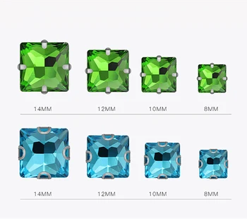 Super grožio Kinų Cymbidium kvadrato formos Stiklo Kristalų siūti letena strazdų su skylėmis 