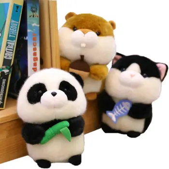 Super Mielas, Apvalus Kamuolys Formos Apkabinti Bambuko Panda Pliušinis Žaislas Aukštos kokybės Įdaryti Animacinių filmų gyvūnų Juoda Katė, Lėlės, žaislai Žiurkėno Desertas