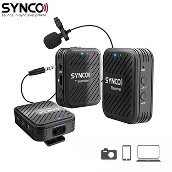 SYNCO G1 G1A1 G1A2 Belaidžio Lavalier Microphone Sistema Išmanųjį telefoną, Nešiojamąjį kompiuterį DSLR Tablet vaizdo Kamera, Diktofonas VS BOOMX-D