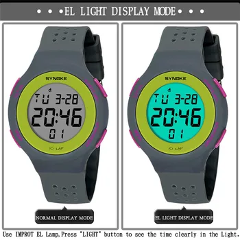 SYNOKE Multi-Funkcija vyrų sporto laikrodžiai 50M atsparumas Vandeniui Žiūrėti LED Skaitmeninis Dvigubo Veiksmų Elektroninių Žiūrėti Relogio Masculino