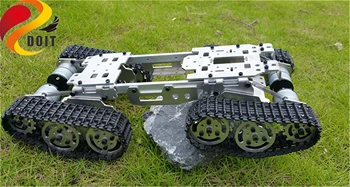 SZDOIT Full Metal 4WD Protingas Robotas Bakas Automobilių Važiuoklės Komplektas Sunkiųjų Apkrova Off-Road Vikšriniai Robotų Platforma 12V Varikliu 