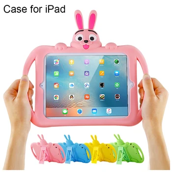 Tablet Case For iPad 9.7 2017 2018 Oro Air2 Pro 9.7 10.2 Mini 1 2 3 4 5 2019 Vaikai Silikono Stovėti Padengti Atveju