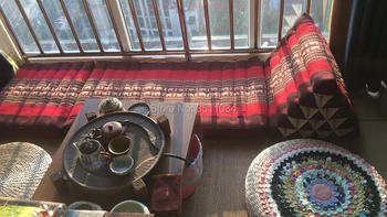 Tajų stiliaus Žalia Tatamio Grindų kilimėlis Foldout Pietryčių Azijoje Cushon Kapokas Pildymo langą, mat 180x55x40cm Sulankstomas Šezlongas Ponaitis