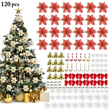 Taoup 120pcs Merry Christmas Garland Gėlės Kalėdų Papuošalai Kalėdų Wreach Kalėdų Decors už Medžio Noel 2020 Lašas Laivybos