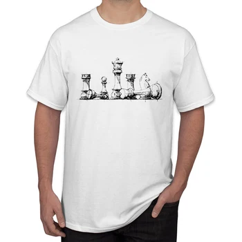 TEEHUB 2019 Naujas Mados Geometrinis Vertus Piešimo Šachmatų Spausdinti Vyrų T-Shirt Hipster Kapitonas Tee Trumpas Rankovės O-Kaklo Atsitiktinis Viršūnės