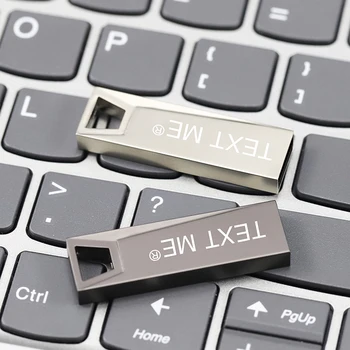 TEKSTAS MAN Metalo pendrive USB 64GB Kūrybos U Disko 32GB 16GB 8GB 4GB Atminties Kortelė Dovanų USB 2.0